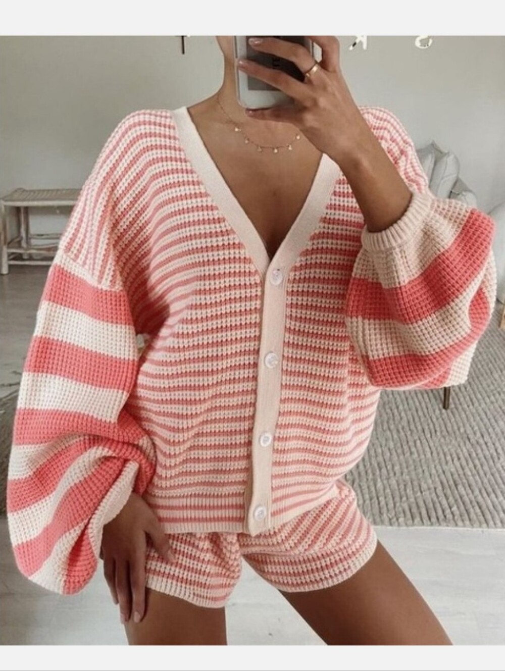 SaboSkirt Pink Striped Set